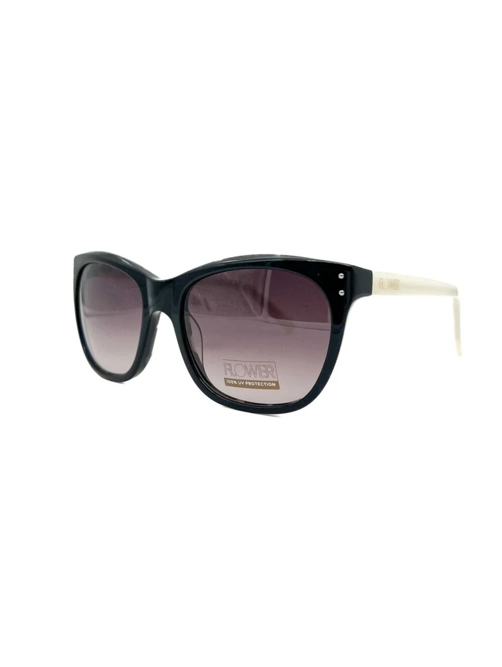 Flower Sophie 1003 001 Black Tortoise Round Authentic Sunglasses 55-18-135